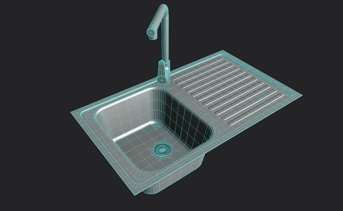 KitchenSink M04 Low-poly 3D model_1