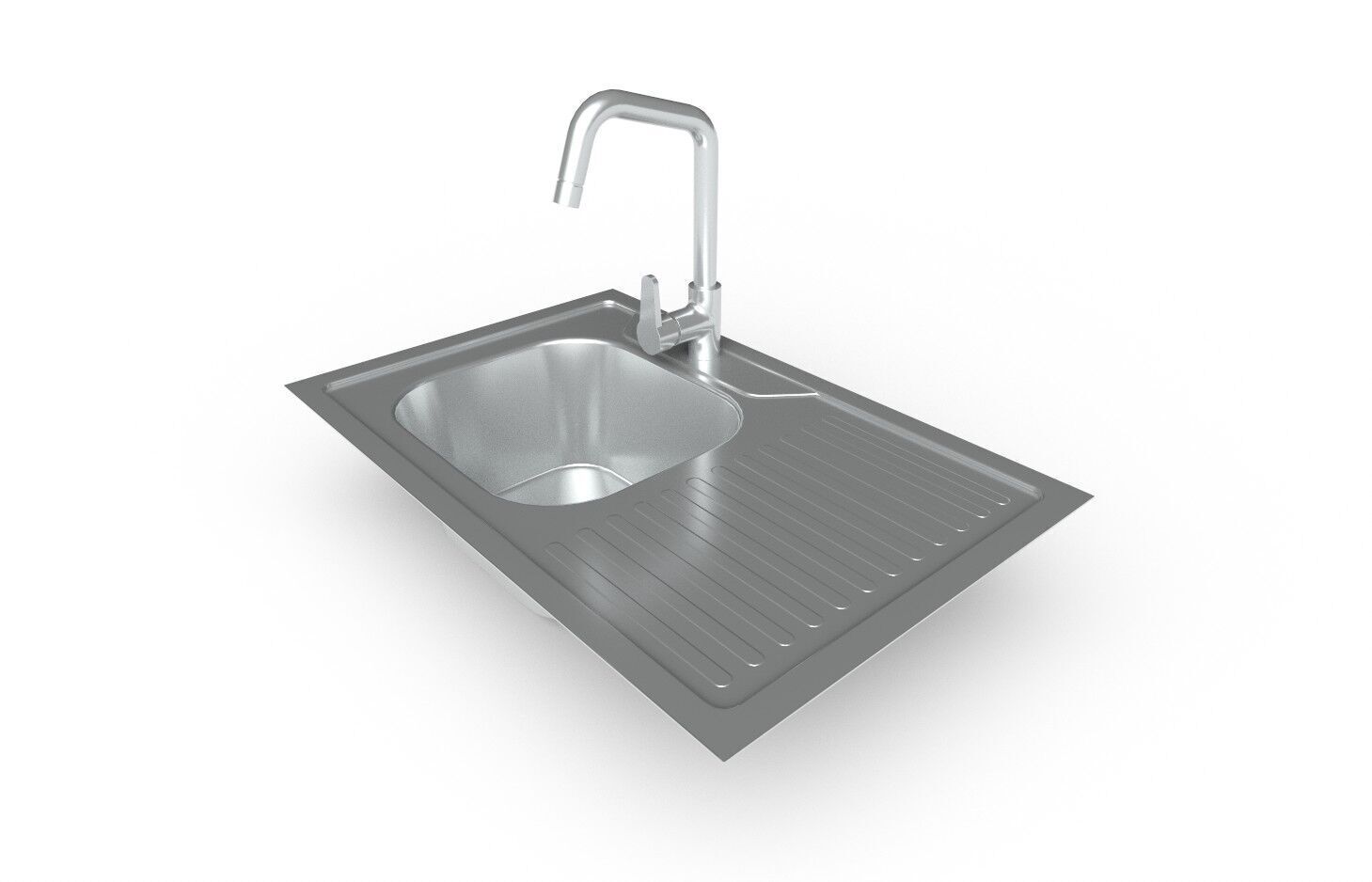 KitchenSink02 Low-poly 3D model_4