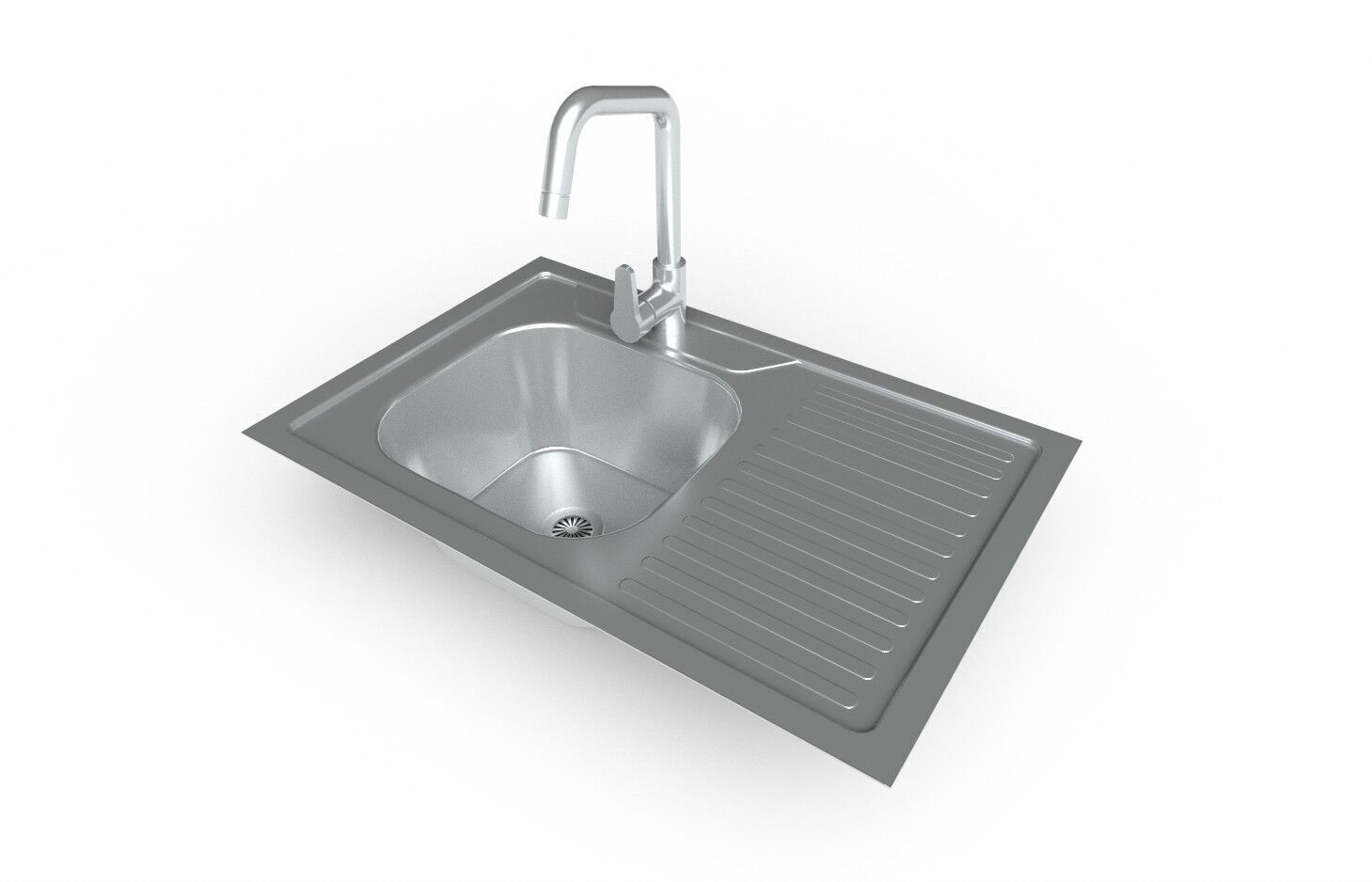 KitchenSink02 Low-poly 3D model_3
