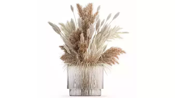 Bouquet Of Dried Flowers Cortaderia Pampas Reed 496
