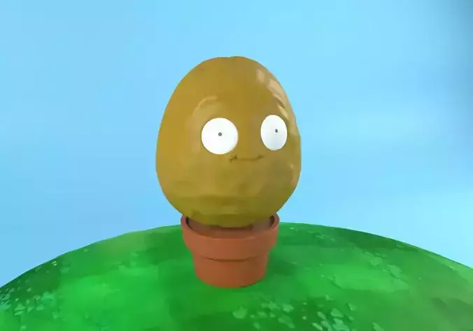 Plants vs Zombies WallNut - Model for 3d printing STL OBJ FBX