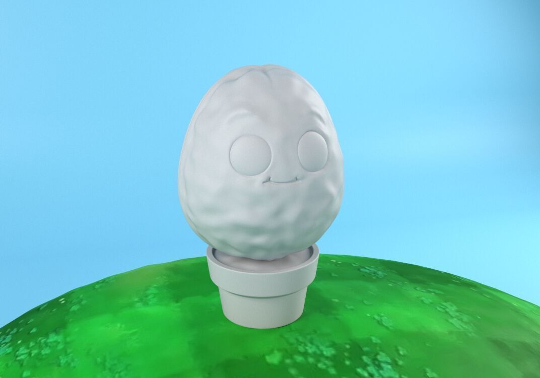 Plants vs Zombies WallNut - Model for 3d printing STL OBJ FBX 3D print model_2