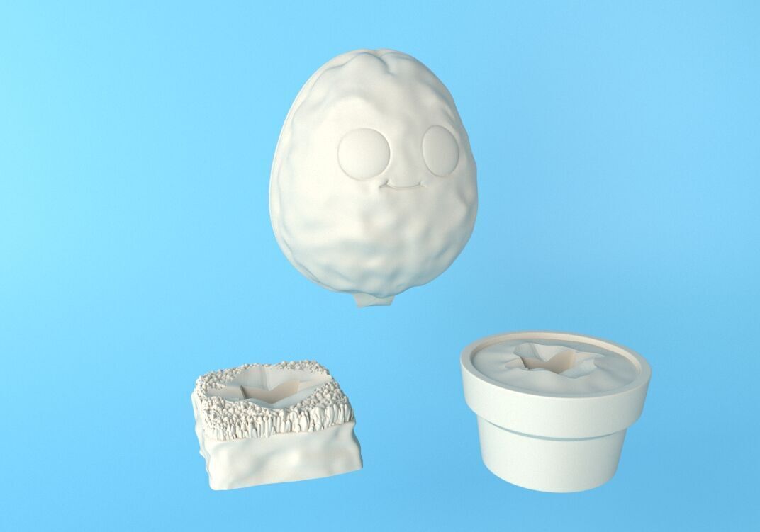 Plants vs Zombies WallNut - Model for 3d printing STL OBJ FBX 3D print model_4