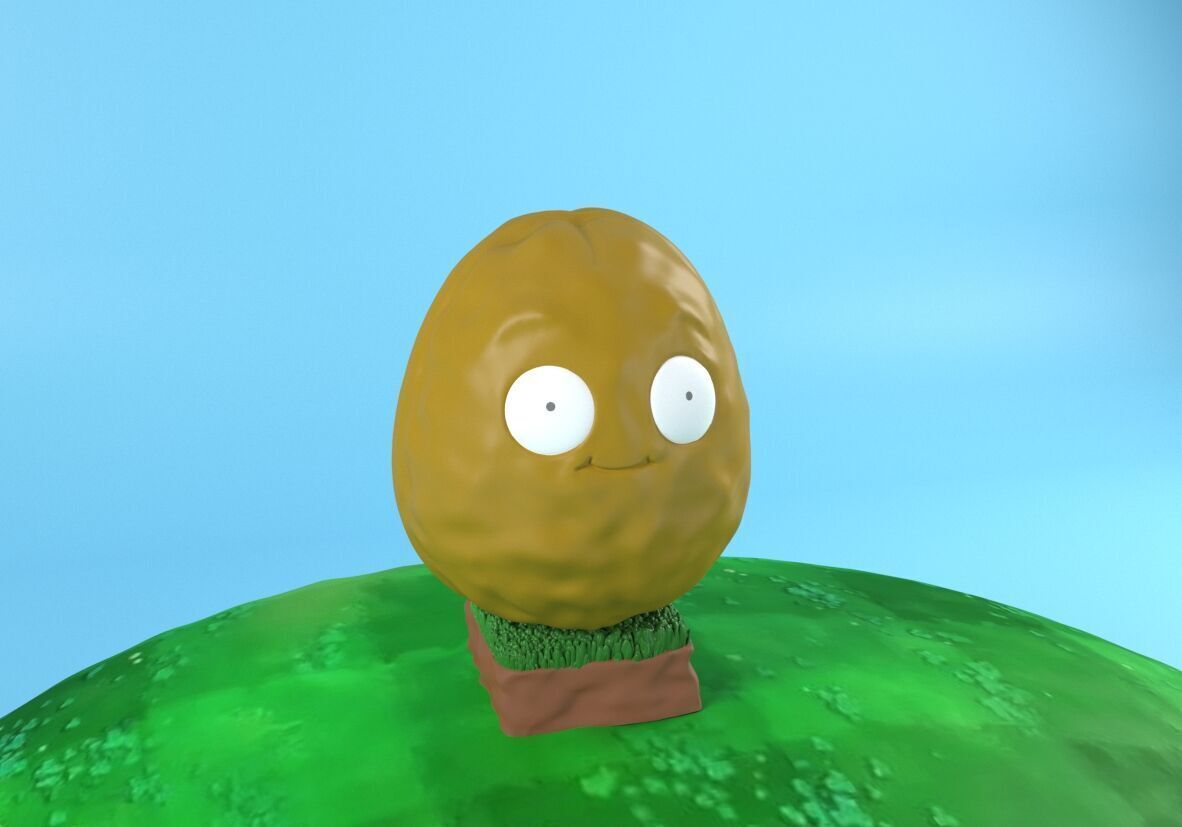 Plants vs Zombies WallNut - Model for 3d printing STL OBJ FBX 3D print model_1