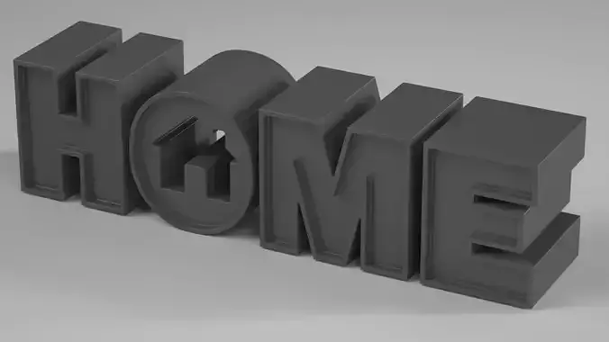 Home Ornamental Letters with Cutout 3D print model