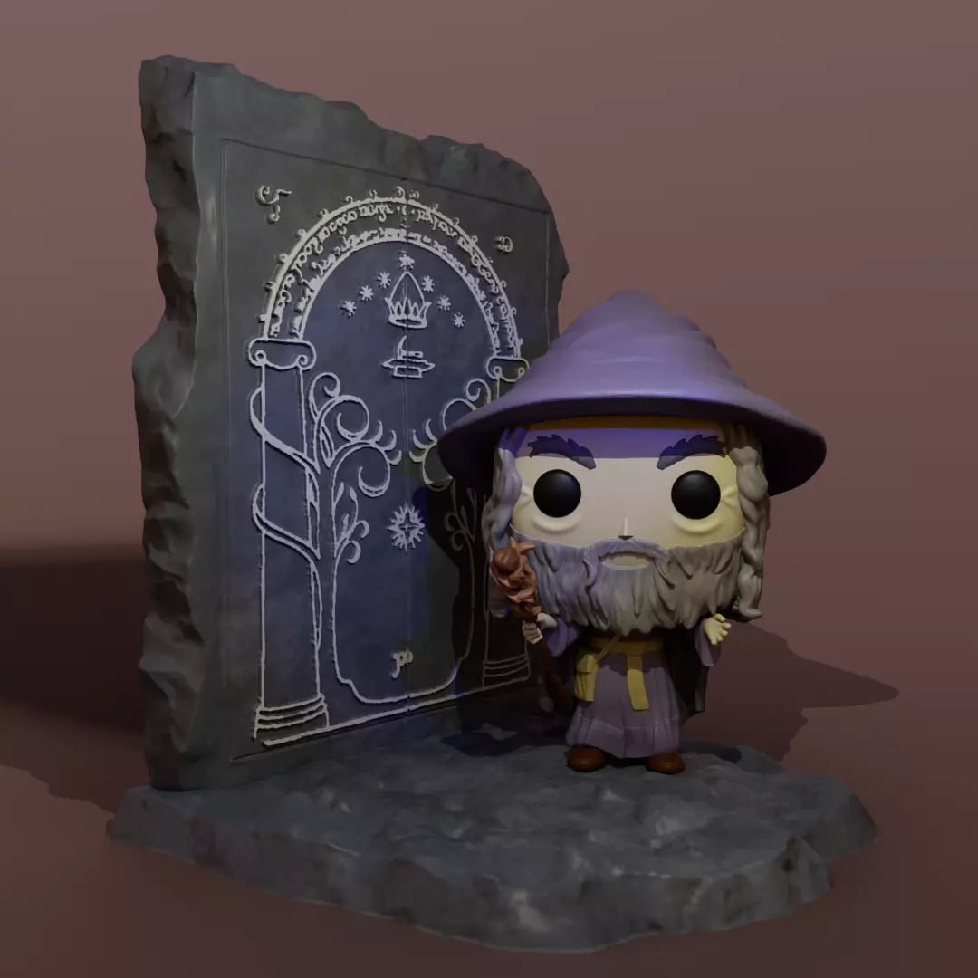 Gandalf en la puerta de Moria 3D print model_0