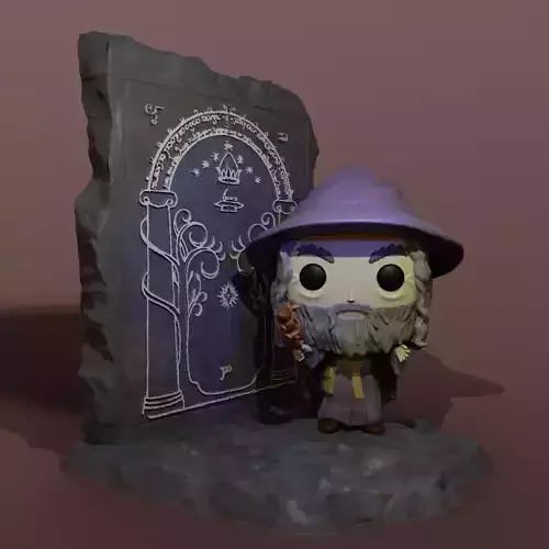 Gandalf en la puerta de Moria 3D print model