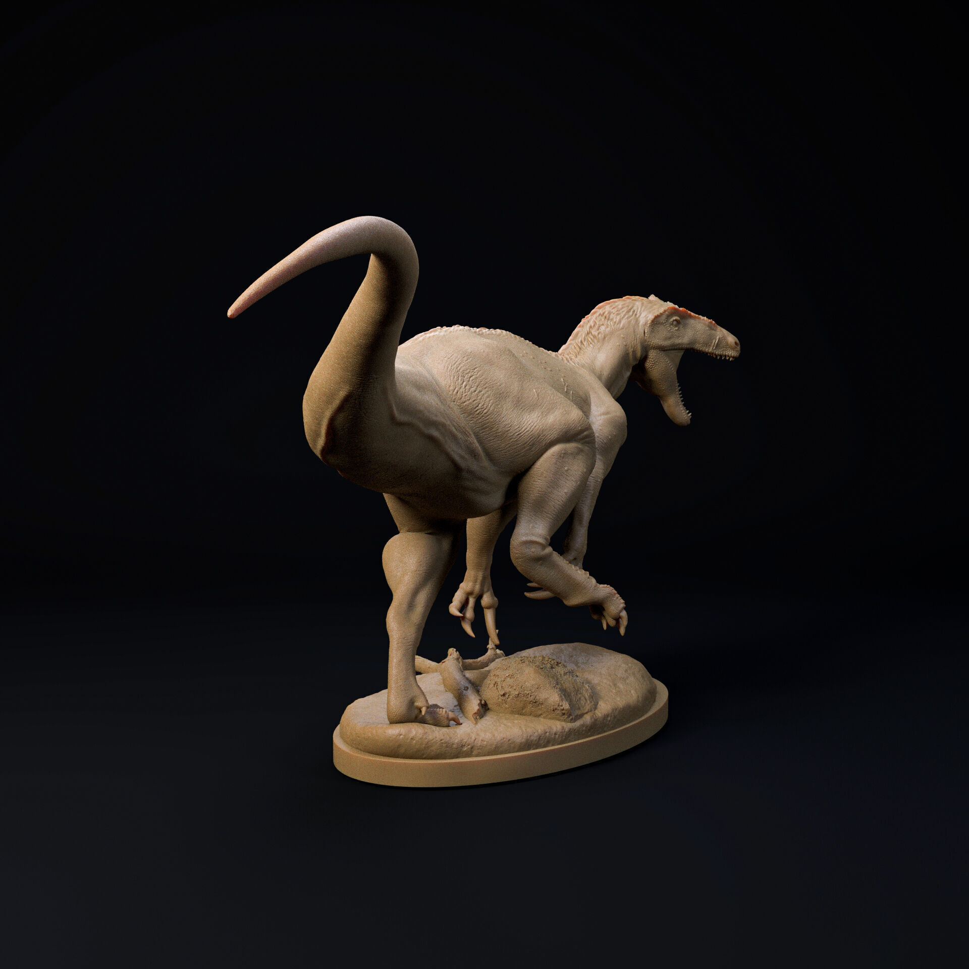 Maip Macrothorax running 1-35 scale pre-supported dinosaur 3D print model_3