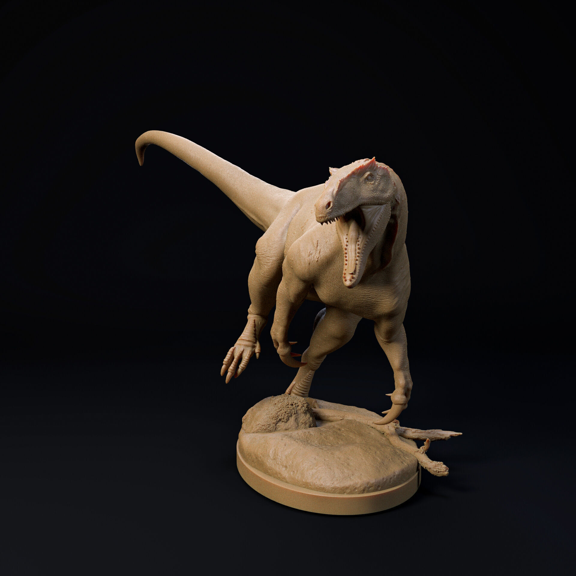 Maip Macrothorax running 1-35 scale pre-supported dinosaur 3D print model_1