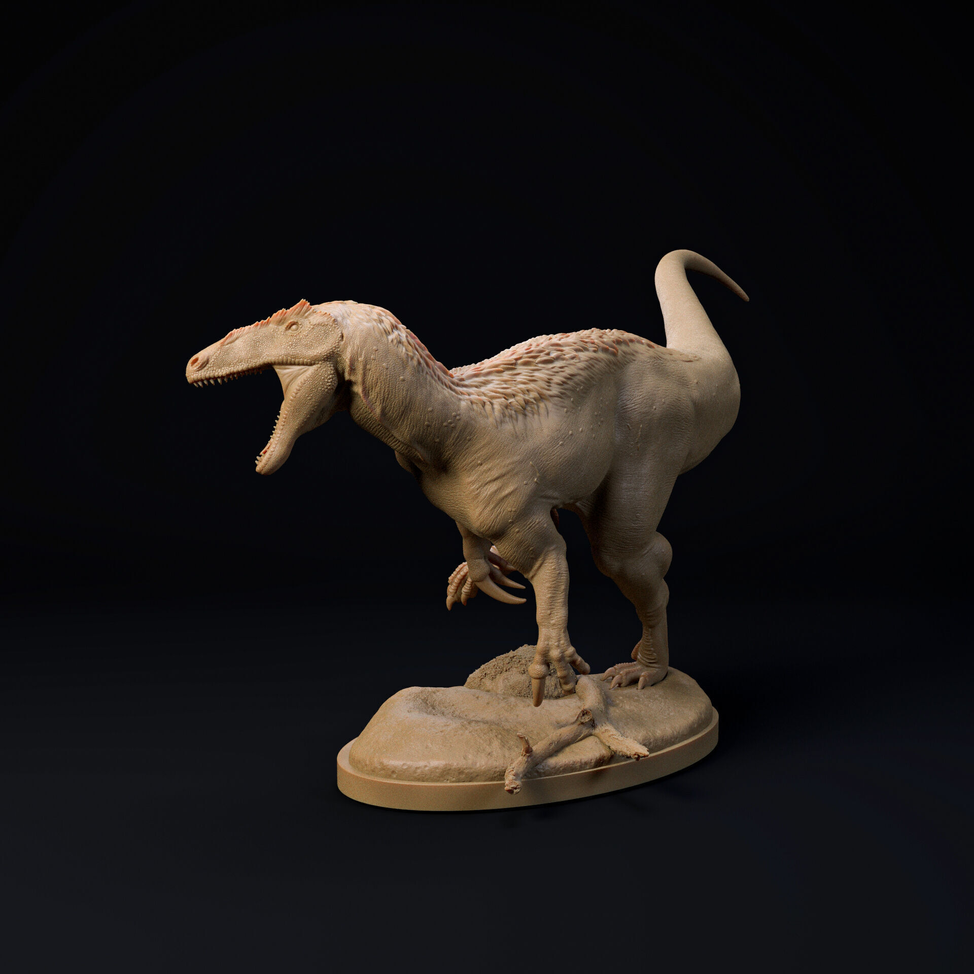 Maip Macrothorax running 1-35 scale pre-supported dinosaur 3D print model_2