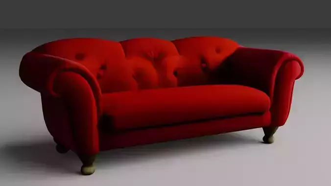 Elegant red sofa 