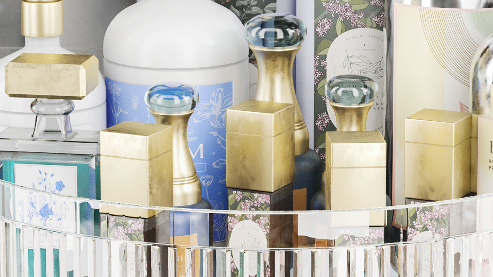 Collection of cosmetics for beauty salon 600 3D model_3