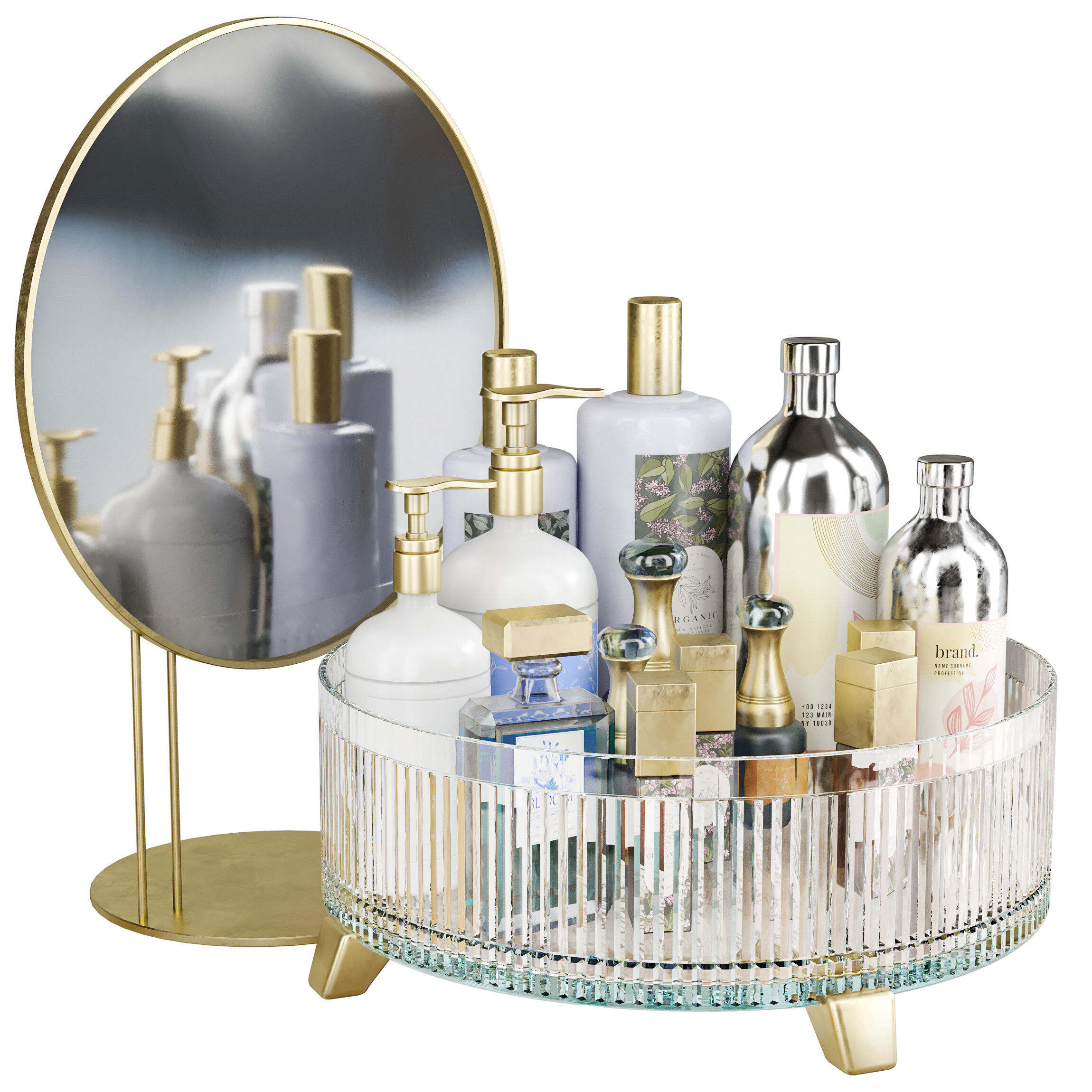 Collection of cosmetics for beauty salon 600 3D model_2