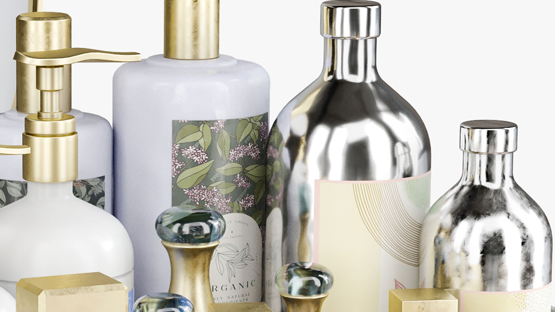 Collection of cosmetics for beauty salon 600 3D model_5