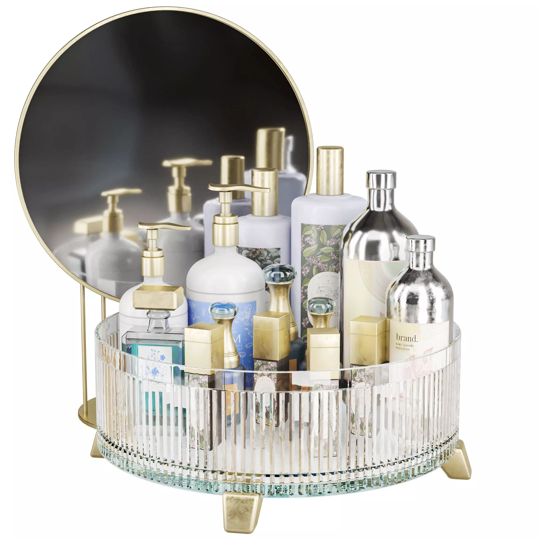 Collection of cosmetics for beauty salon 600 3D model_0