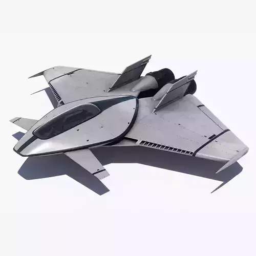 Pro Futuristic Spacecraft Jet Rigged Low-poly 3D model