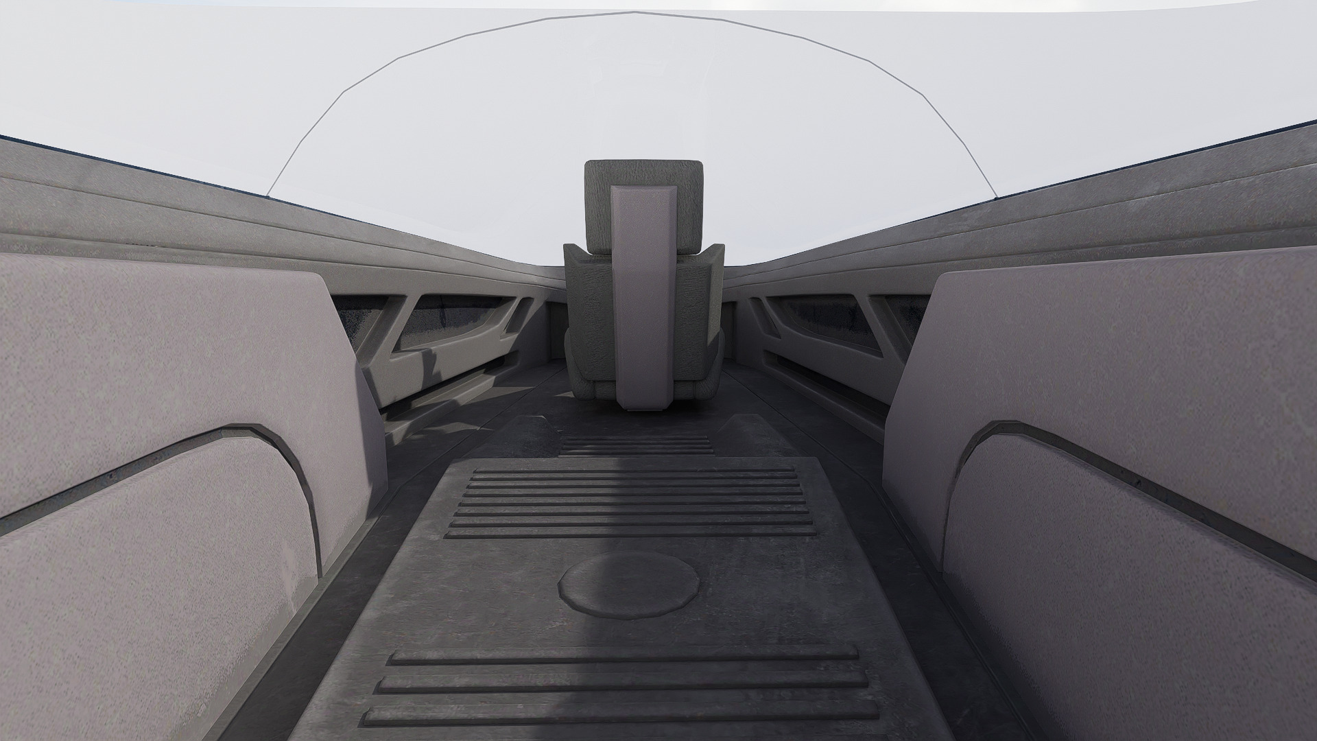 Pro Futuristic Spacecraft Jet Rigged Low-poly 3D model_6