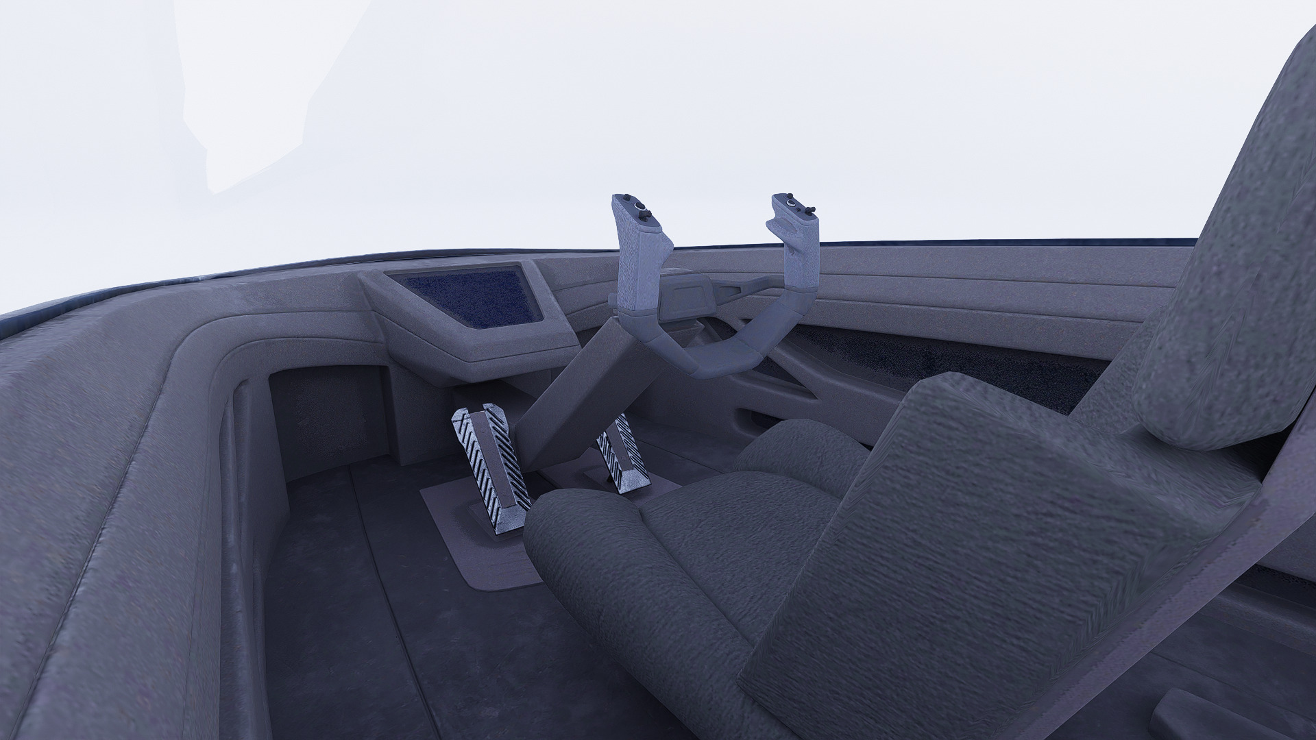 Pro Futuristic Spacecraft Jet Rigged Low-poly 3D model_5