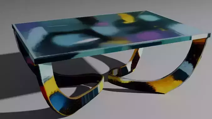 Colored modern coffe table