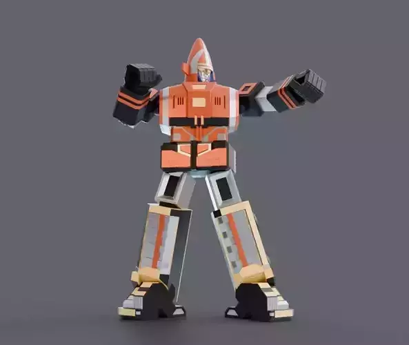 Super Sentai Goggle V Robo Statue Fan Art 3D print model