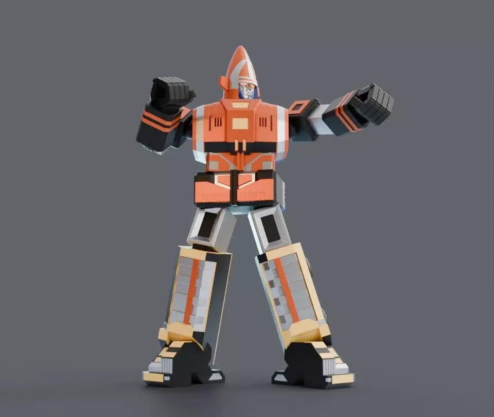 Super Sentai Goggle V Robo Statue Fan Art 3D print model_0