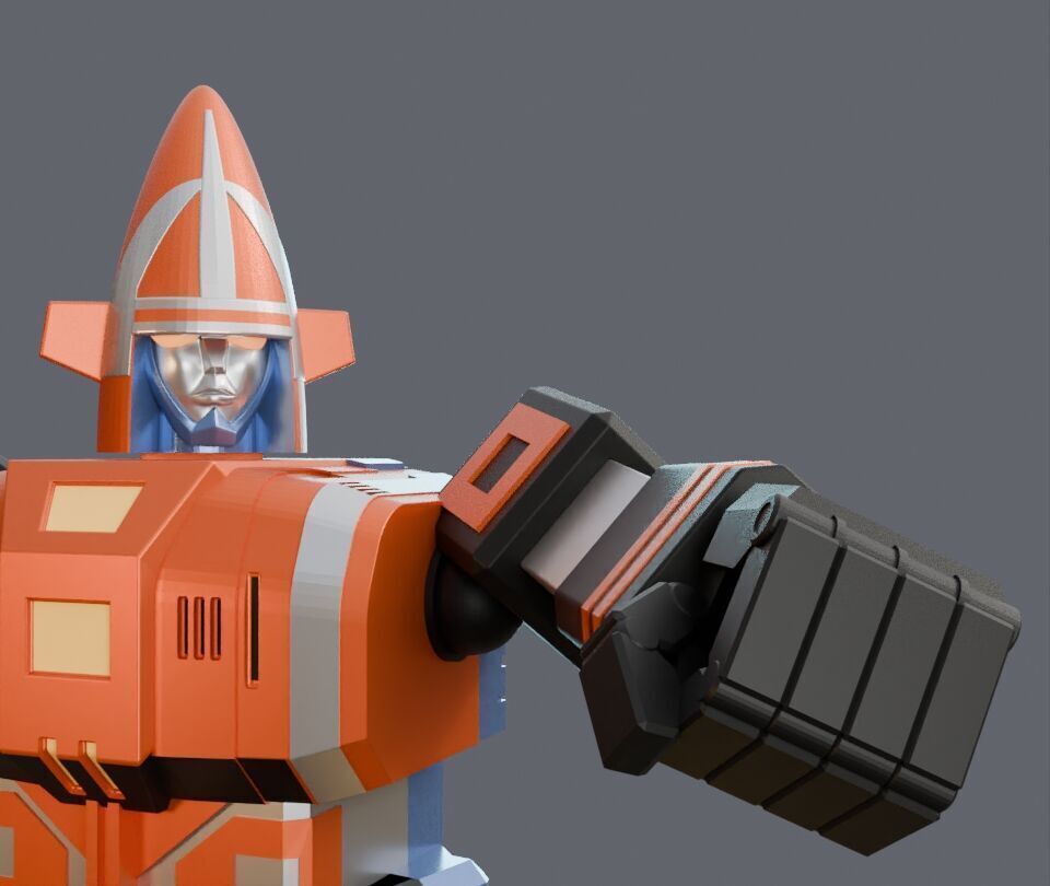 Super Sentai Goggle V Robo Statue Fan Art 3D print model_1