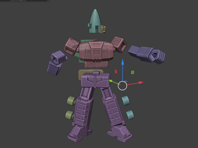 Super Sentai Goggle V Robo Statue Fan Art 3D print model_6