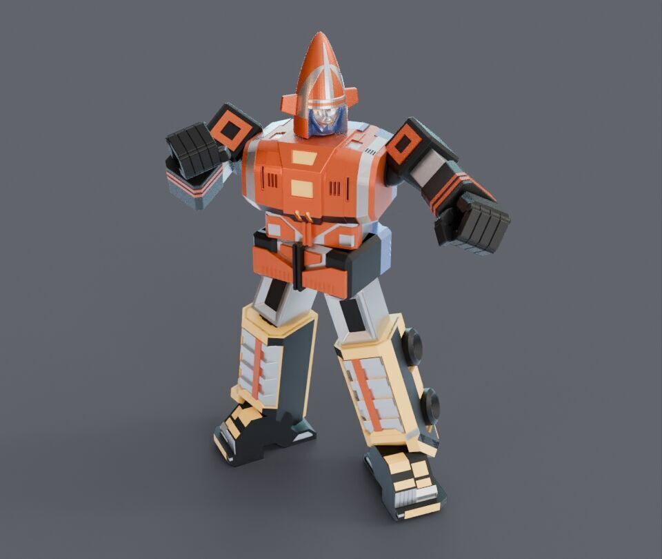 Super Sentai Goggle V Robo Statue Fan Art 3D print model_2