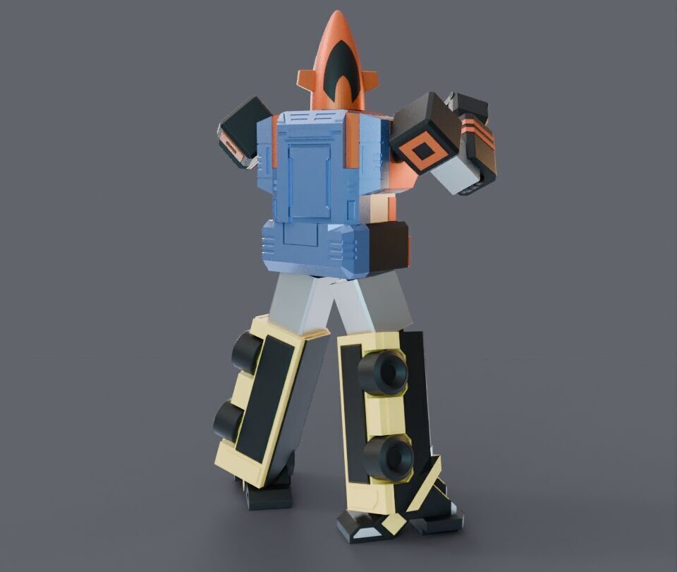 Super Sentai Goggle V Robo Statue Fan Art 3D print model_5