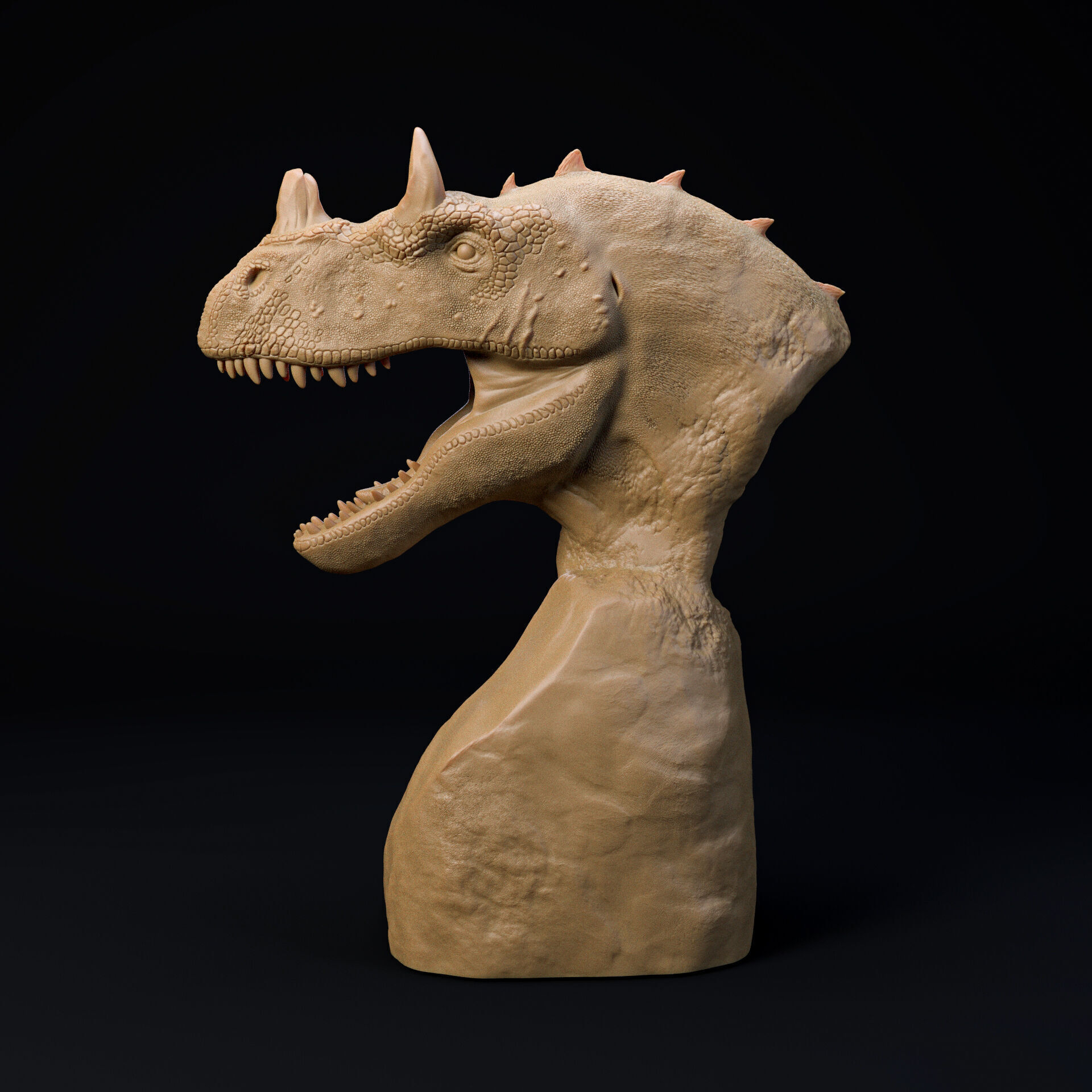 Ceratosaurus bust - pre supported 3D print model_1