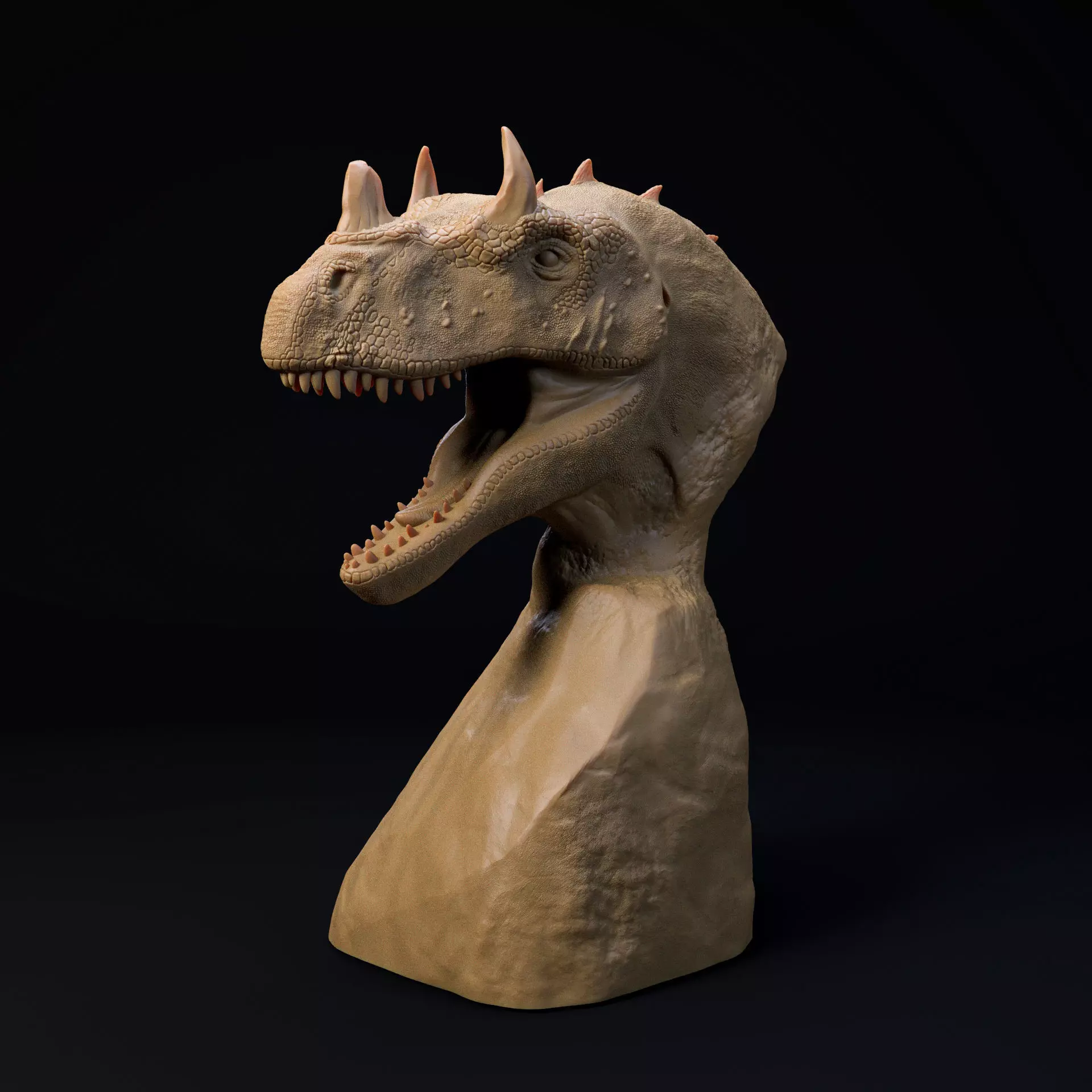 Ceratosaurus bust - pre supported 3D print model_0
