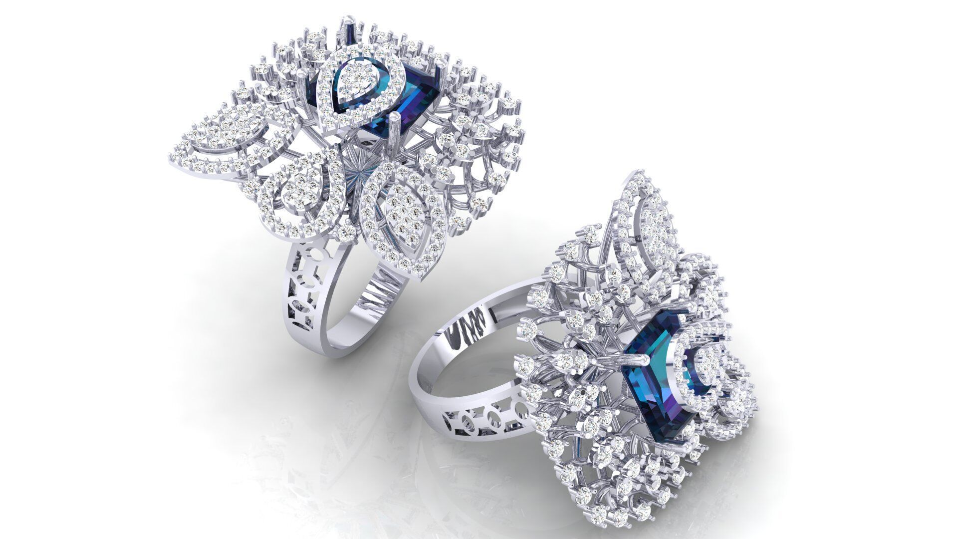 LUXURY COCKTAIL RING 3D print model_1