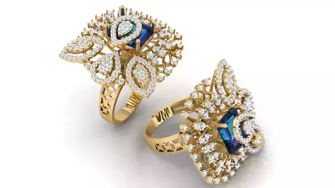 LUXURY COCKTAIL RING 3D print model