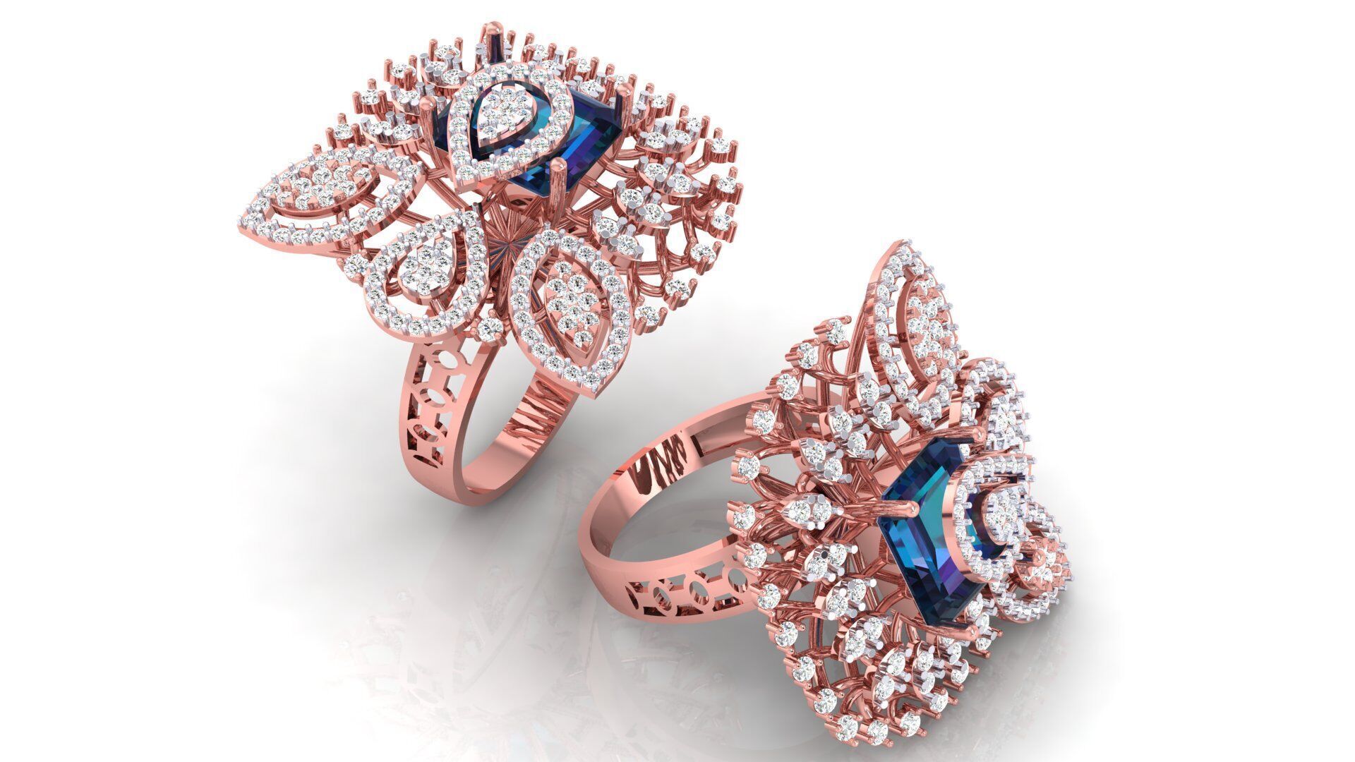 LUXURY COCKTAIL RING 3D print model_2