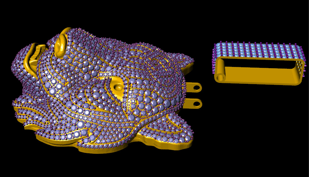 Tiger Head Pendant 3D print model_4