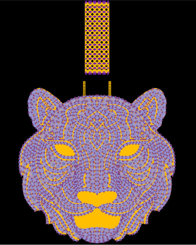Tiger Head Pendant 3D print model_5