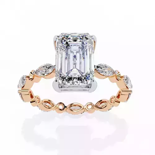 Solitaire Diamond Ring 360 animation renders 3dm stl 