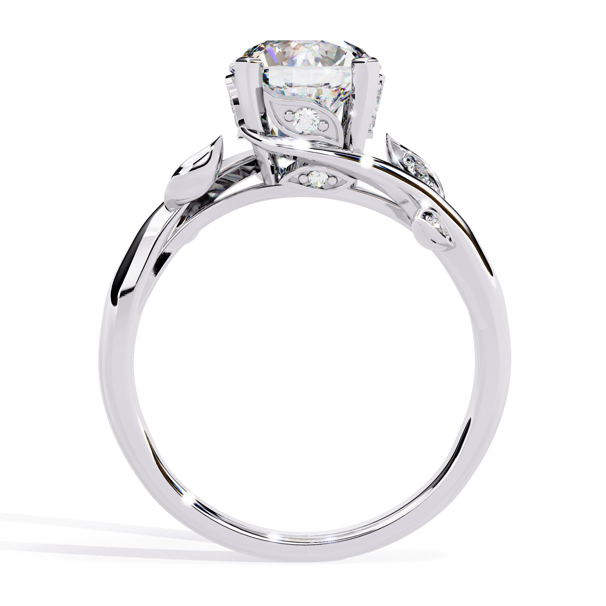 Solitaire Diamond Ring 360 animation renders 3dm stl  3D print model_14
