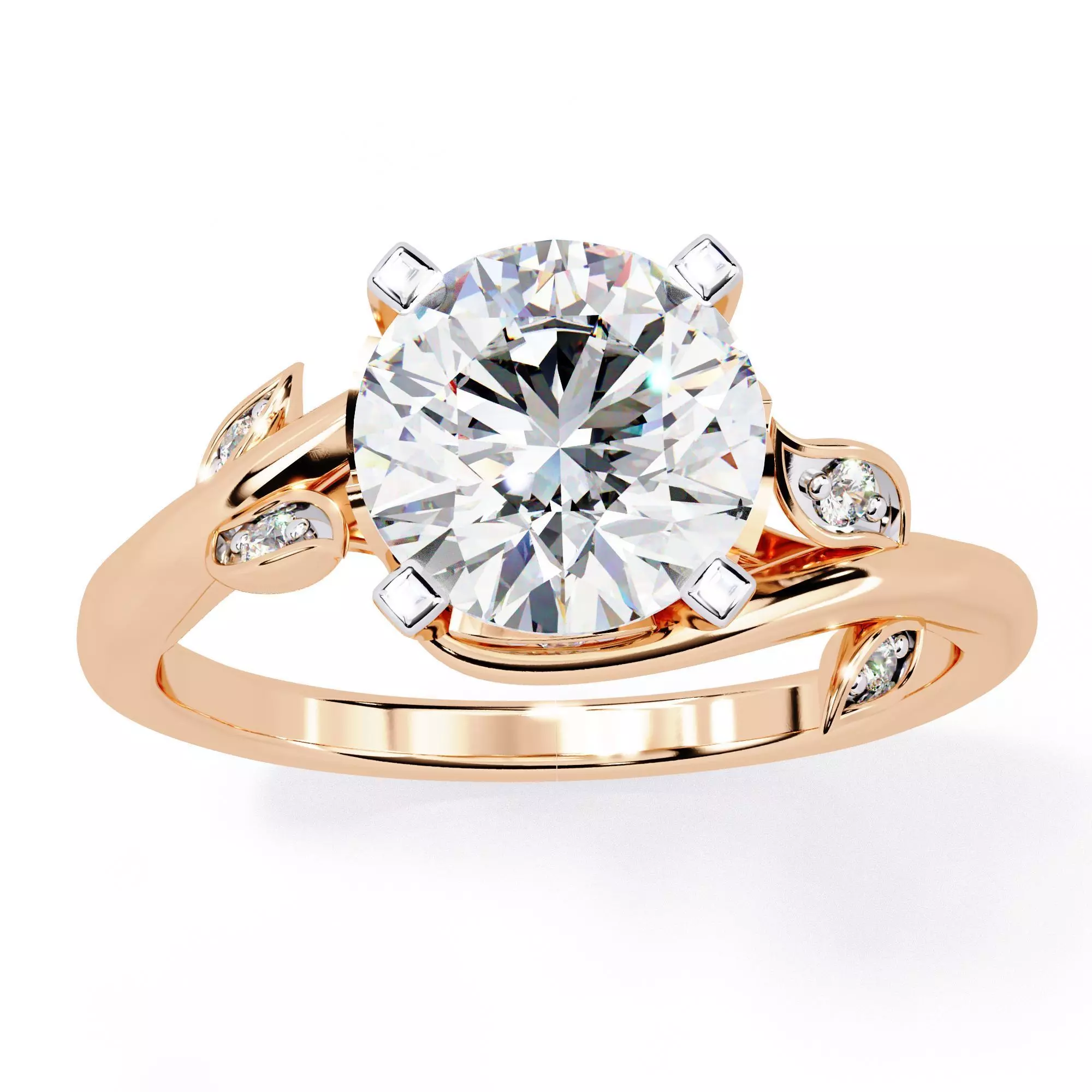 Solitaire Diamond Ring 360 animation renders 3dm stl  3D print model_0