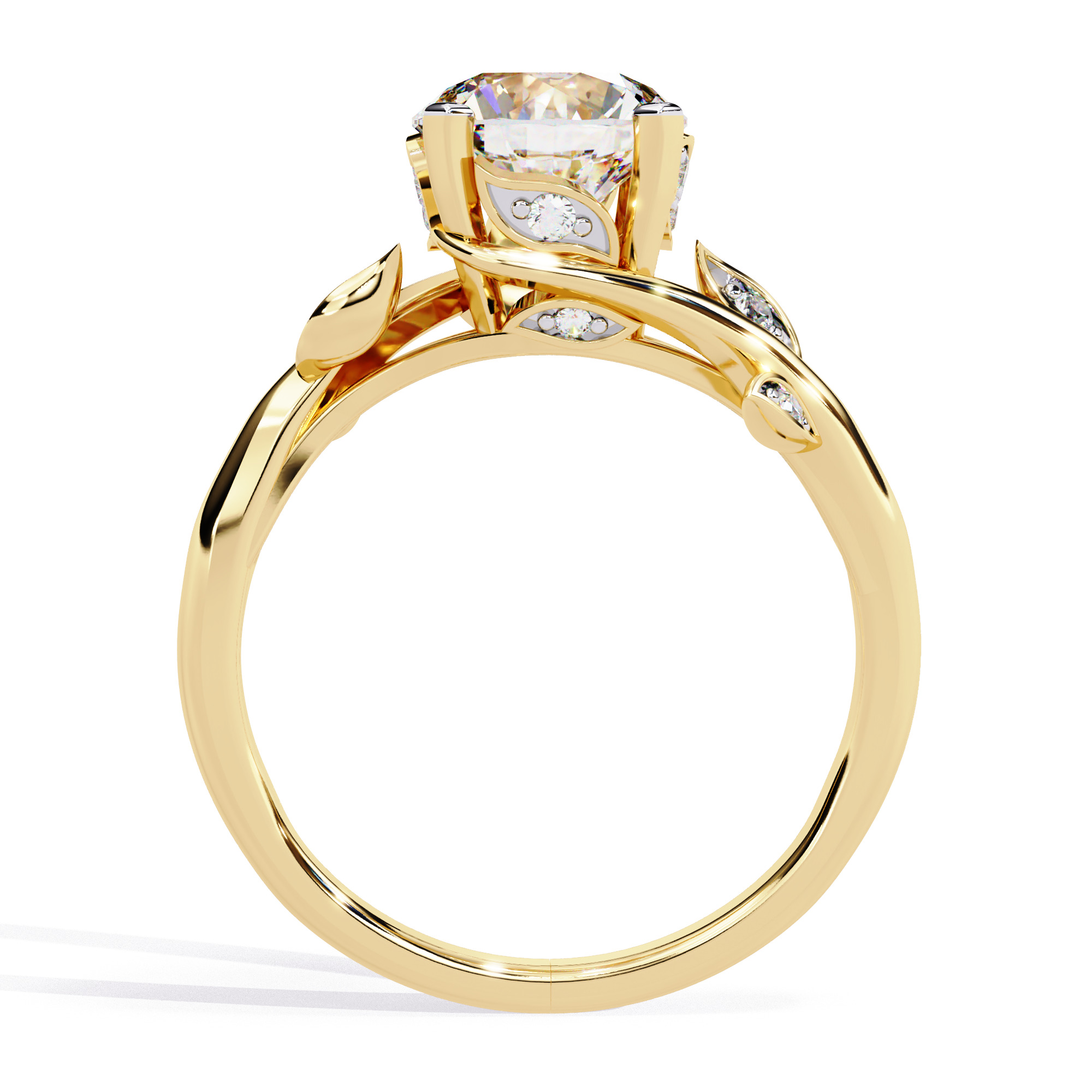Solitaire Diamond Ring 360 animation renders 3dm stl  3D print model_12
