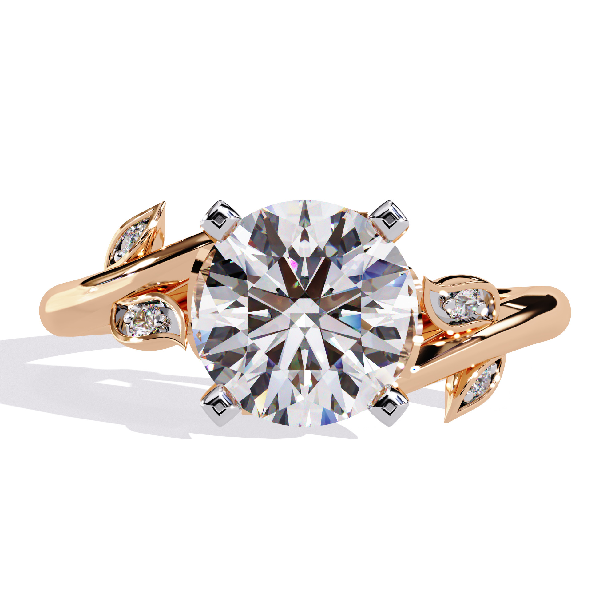 Solitaire Diamond Ring 360 animation renders 3dm stl  3D print model_3