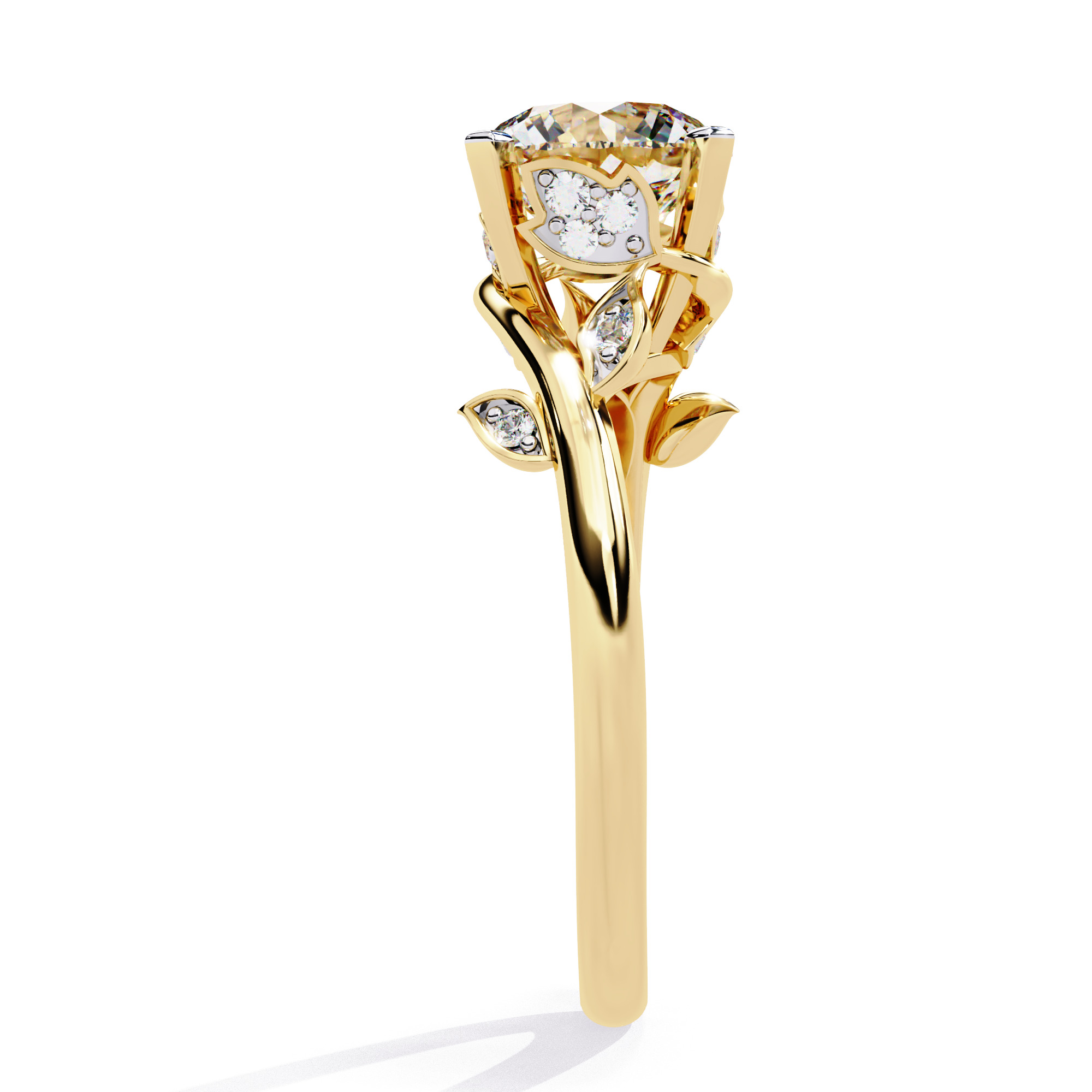 Solitaire Diamond Ring 360 animation renders 3dm stl  3D print model_11