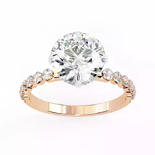 Solitaire Diamond Ring 360 animation renders 3dm stl 