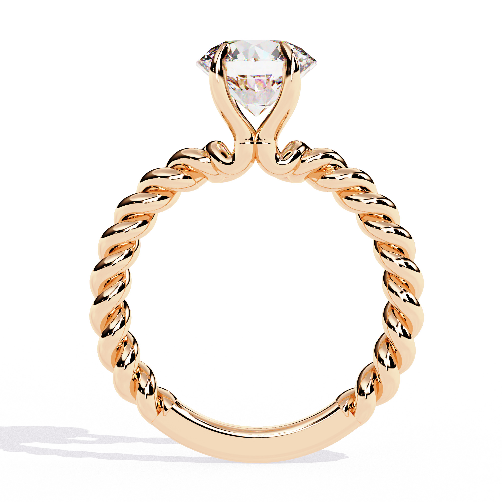 Mono Diamond Solitaire Ring 360 animation renders 3dm stl 3D print model_9