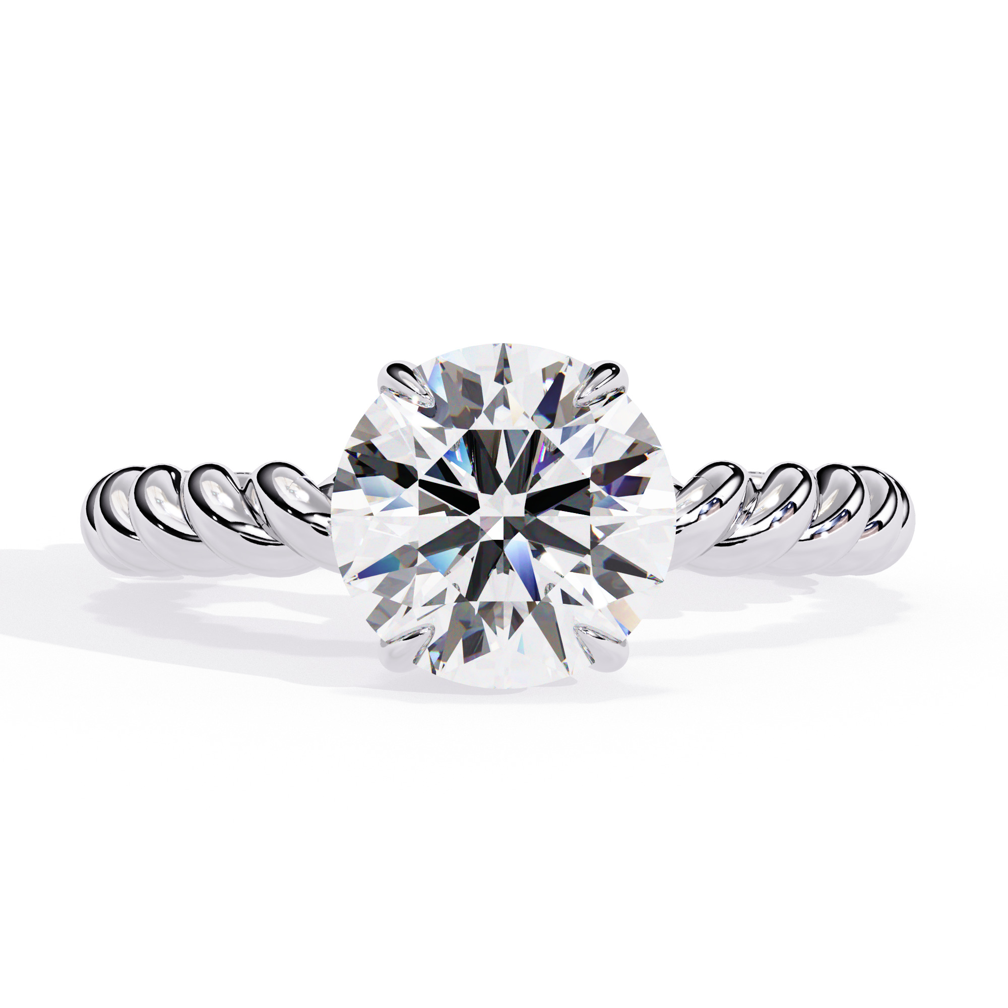Mono Diamond Solitaire Ring 360 animation renders 3dm stl 3D print model_4