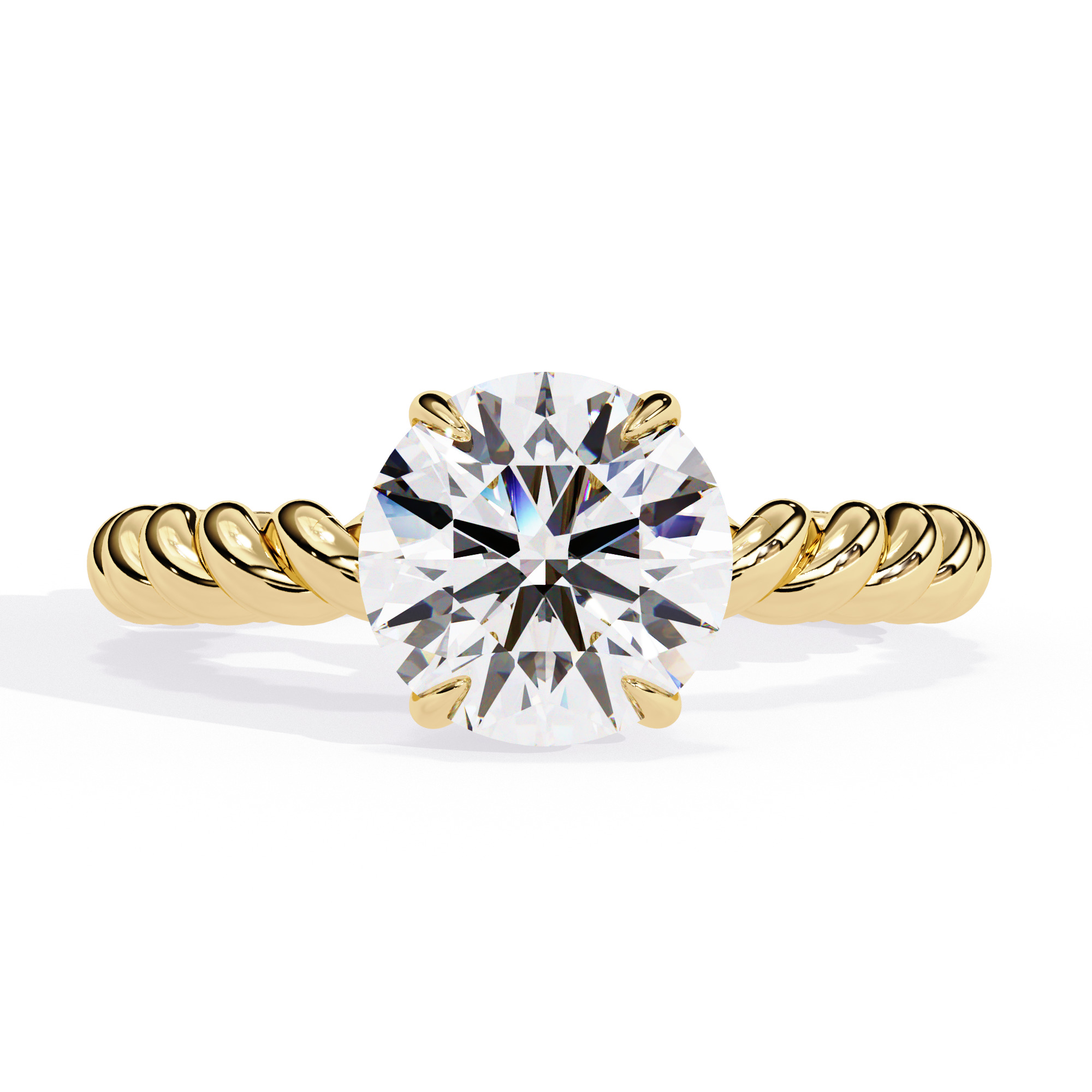 Mono Diamond Solitaire Ring 360 animation renders 3dm stl 3D print model_5