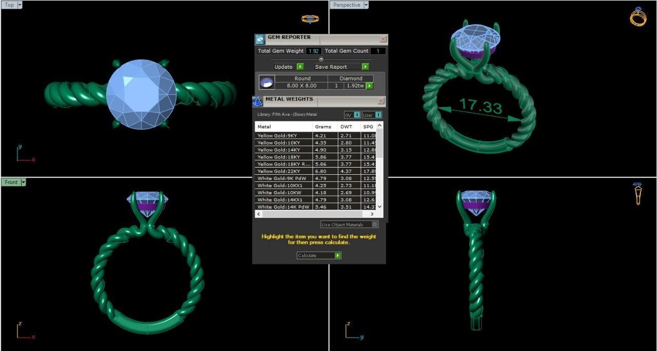 Mono Diamond Solitaire Ring 360 animation renders 3dm stl 3D print model_2