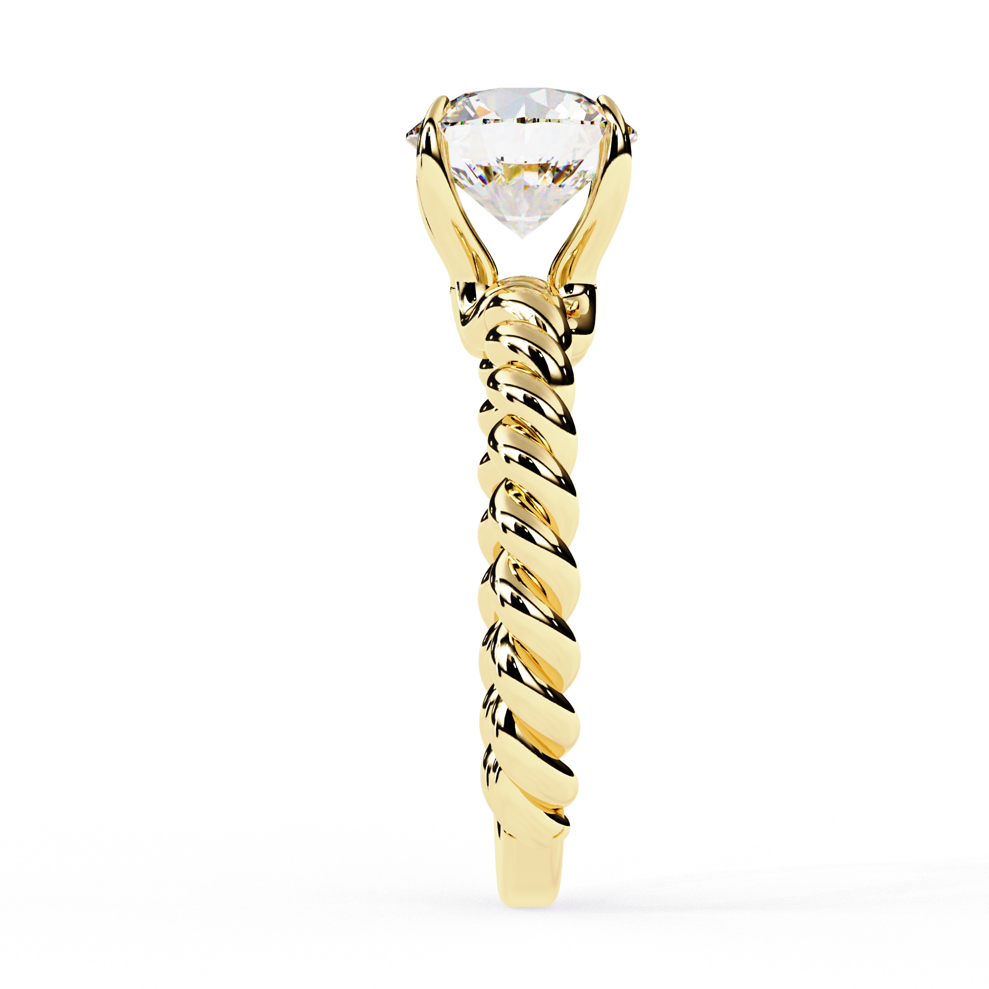Mono Diamond Solitaire Ring 360 animation renders 3dm stl 3D print model_12