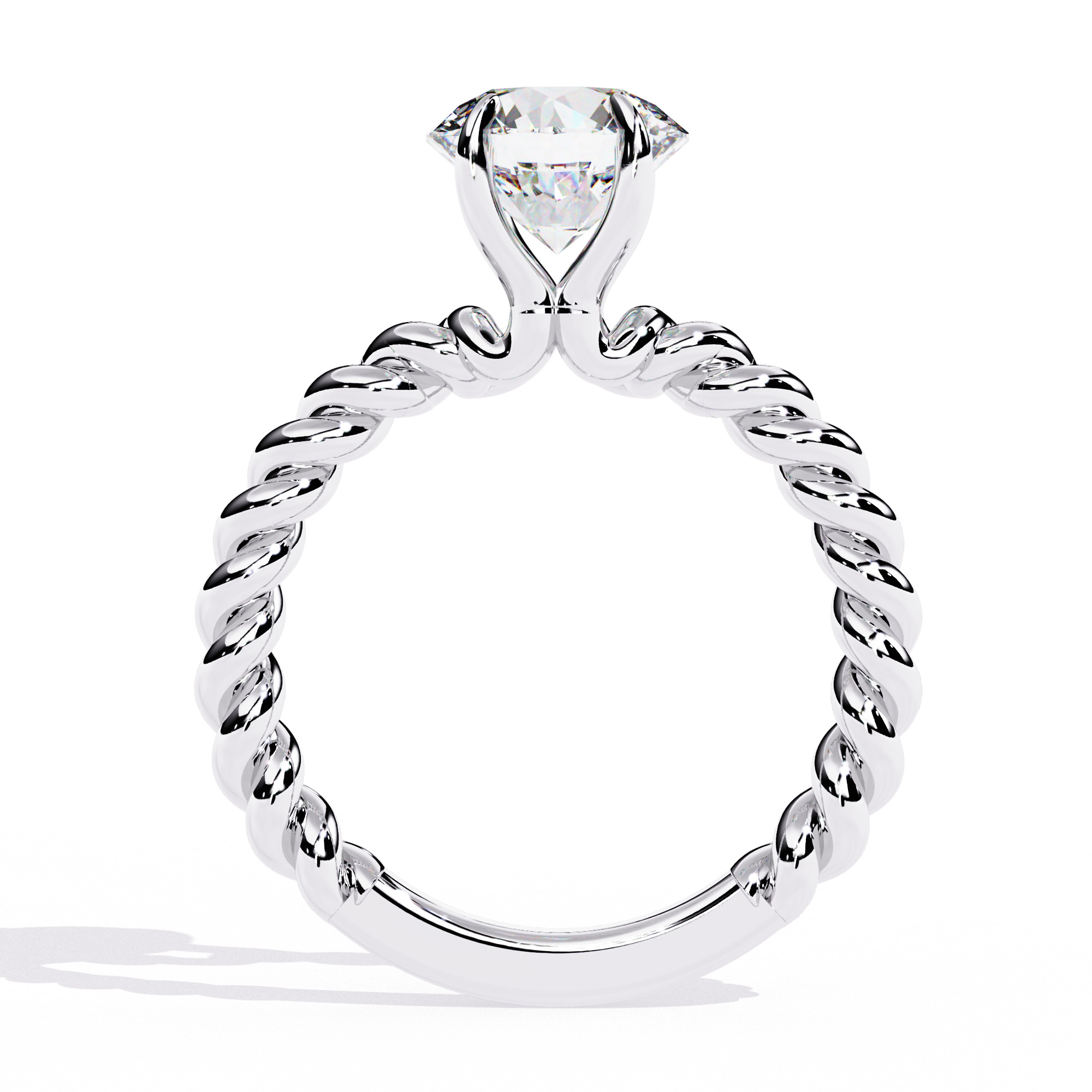 Mono Diamond Solitaire Ring 360 animation renders 3dm stl 3D print model_10