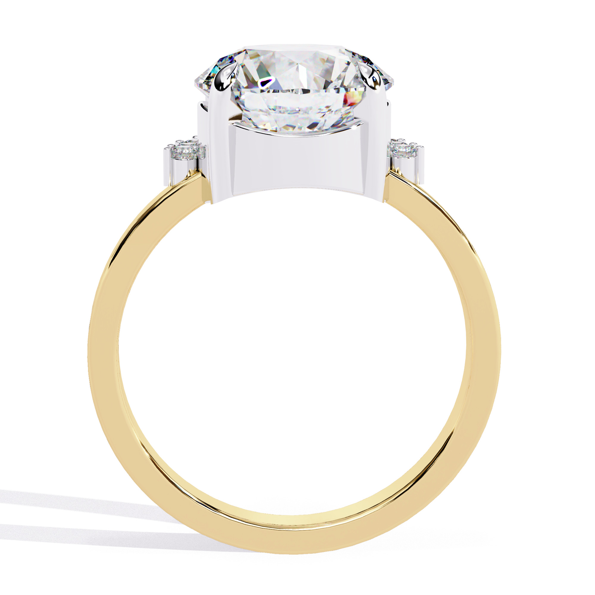 Solitaire Diamond Ring 360 animation renders 3dm stl 3D print model_12